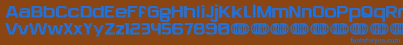 SylphieDemo-fontti – siniset fontit ruskealla taustalla