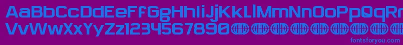 SylphieDemo-fontti – siniset fontit violetilla taustalla
