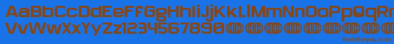 SylphieDemo-fontti – ruskeat fontit sinisellä taustalla