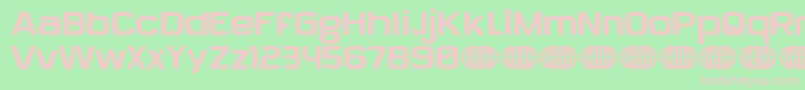 SylphieDemo-fontti – vaaleanpunaiset fontit vihreällä taustalla