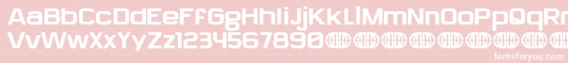 Fonte SylphieDemo – fontes brancas em um fundo rosa