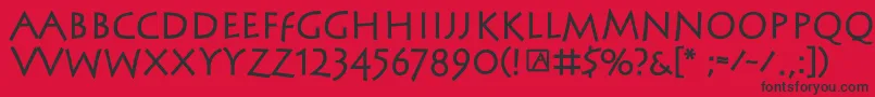 フォントSteinantikBold – 赤い背景に黒い文字
