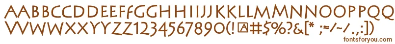 SteinantikBold-Schriftart – Braune Schriften auf weißem Hintergrund