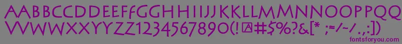 フォントSteinantikBold – 紫色のフォント、灰色の背景