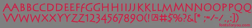 SteinantikBold Font – Red Fonts on Gray Background