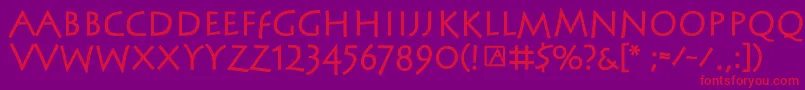 SteinantikBold Font – Red Fonts on Purple Background