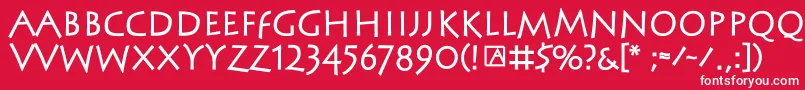 SteinantikBold Font – White Fonts on Red Background
