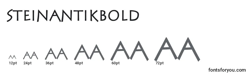 SteinantikBold Font Sizes