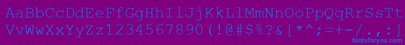 フォントPhaisarn – 紫色の背景に青い文字