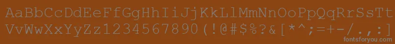 Шрифт Phaisarn – серые шрифты на коричневом фоне
