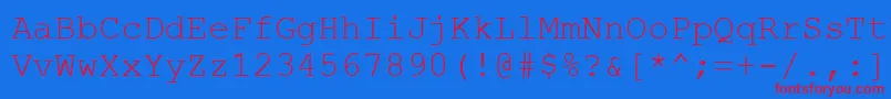 Phaisarn Font – Red Fonts on Blue Background