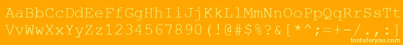 Phaisarn Font – Yellow Fonts on Orange Background