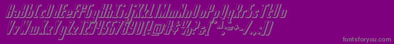 Hydrosquad3D Font – Gray Fonts on Purple Background