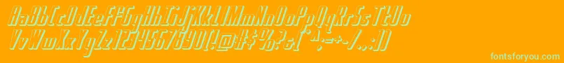 Hydrosquad3D Font – Green Fonts on Orange Background