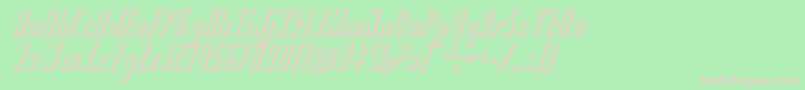 Hydrosquad3D Font – Pink Fonts on Green Background