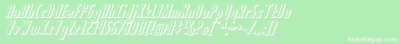 Hydrosquad3D Font – White Fonts on Green Background