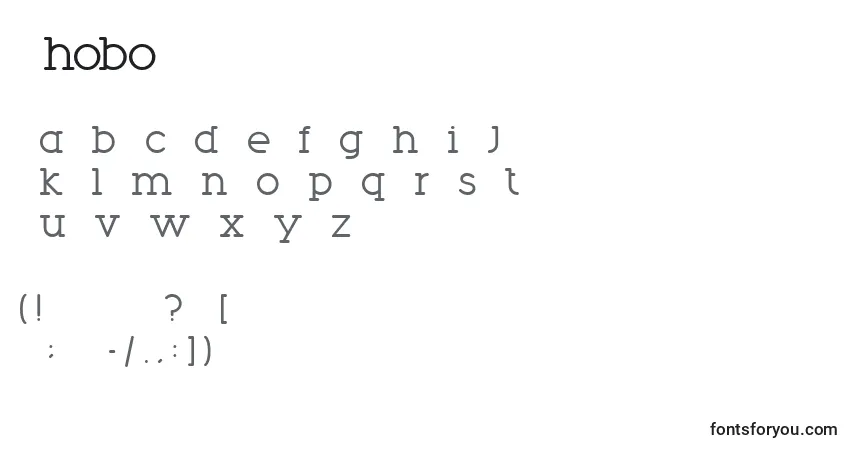 Czcionka Phobo – alfabet, cyfry, specjalne znaki