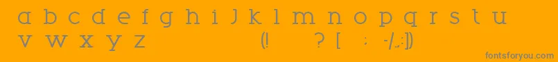 フォントPhobo – オレンジの背景に灰色の文字