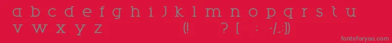 Phobo Font – Gray Fonts on Red Background