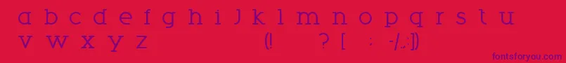 Phobo Font – Purple Fonts on Red Background