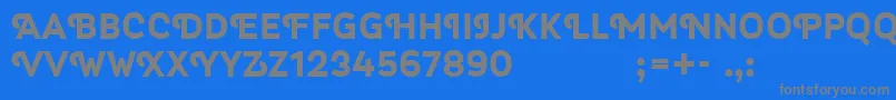 Myra4f-Schriftart – Graue Schriften auf blauem Hintergrund