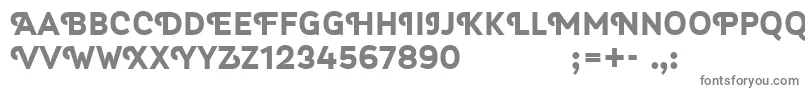 フォントMyra4f – 白い背景に灰色の文字