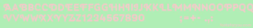 Myra4f Font – Pink Fonts on Green Background