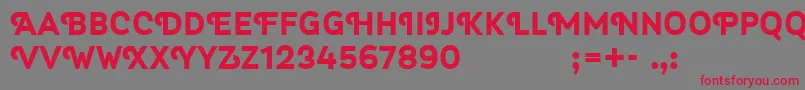 Myra4f-Schriftart – Rote Schriften auf grauem Hintergrund