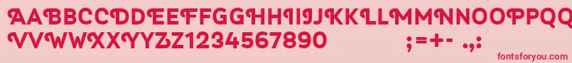 Myra4f Font – Red Fonts on Pink Background