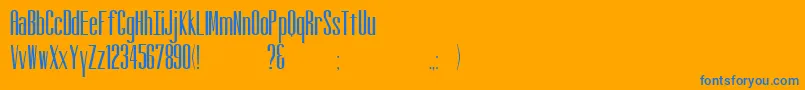 Altitude Font – Blue Fonts on Orange Background
