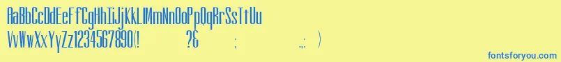 Altitude Font – Blue Fonts on Yellow Background