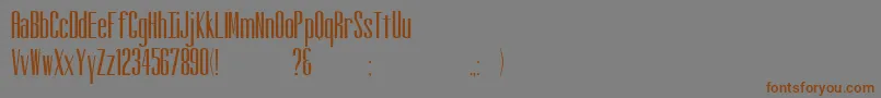 Altitude-Schriftart – Braune Schriften auf grauem Hintergrund