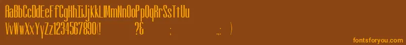 Altitude Font – Orange Fonts on Brown Background