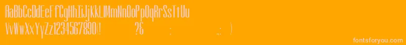 Altitude Font – Pink Fonts on Orange Background
