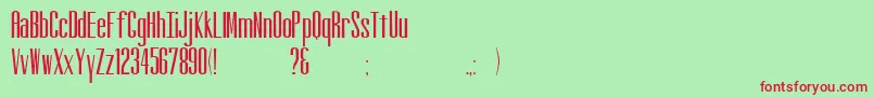 Altitude Font – Red Fonts on Green Background