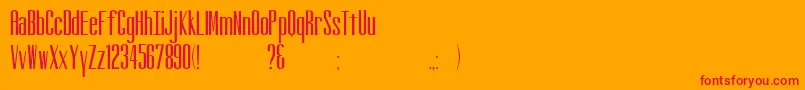 Altitude Font – Red Fonts on Orange Background