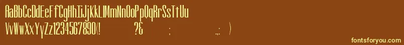Altitude Font – Yellow Fonts on Brown Background