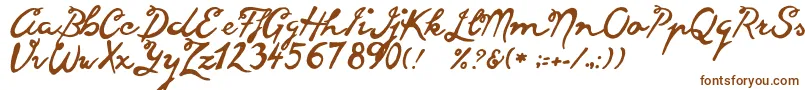 Шрифт Goodvibes – коричневые шрифты на белом фоне