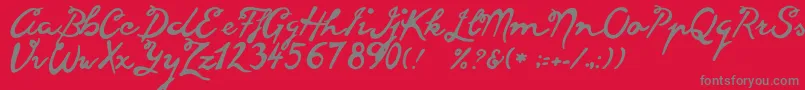 Goodvibes Font – Gray Fonts on Red Background