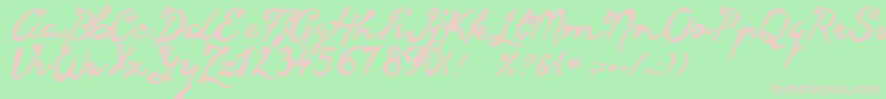 Goodvibes Font – Pink Fonts on Green Background