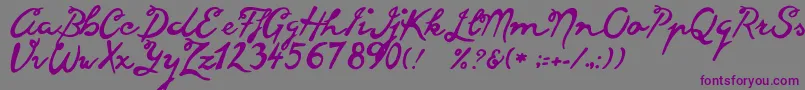 Шрифт Goodvibes – фиолетовые шрифты на сером фоне