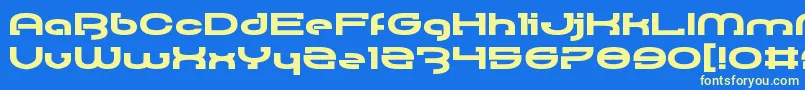 RallyBlade Font – Yellow Fonts on Blue Background