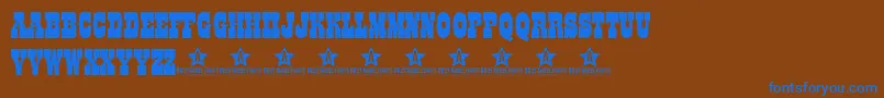 Coltfont Font – Blue Fonts on Brown Background