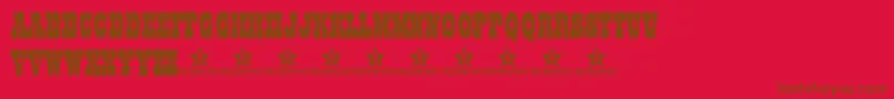 Police Coltfont – polices brunes sur fond rouge