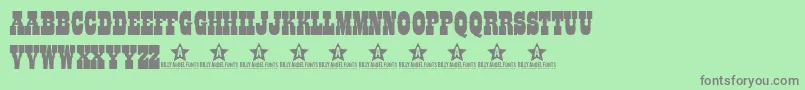 フォントColtfont – 緑の背景に灰色の文字