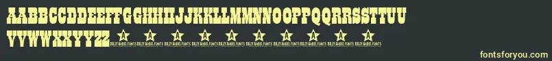 Coltfont Font – Yellow Fonts on Black Background
