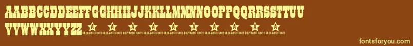Coltfont Font – Yellow Fonts on Brown Background