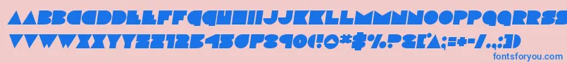 Discodecksemital Font – Blue Fonts on Pink Background