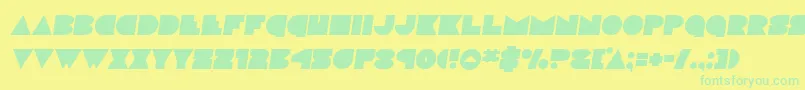 Discodecksemital Font – Green Fonts on Yellow Background