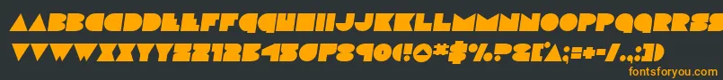 Discodecksemital Font – Orange Fonts on Black Background